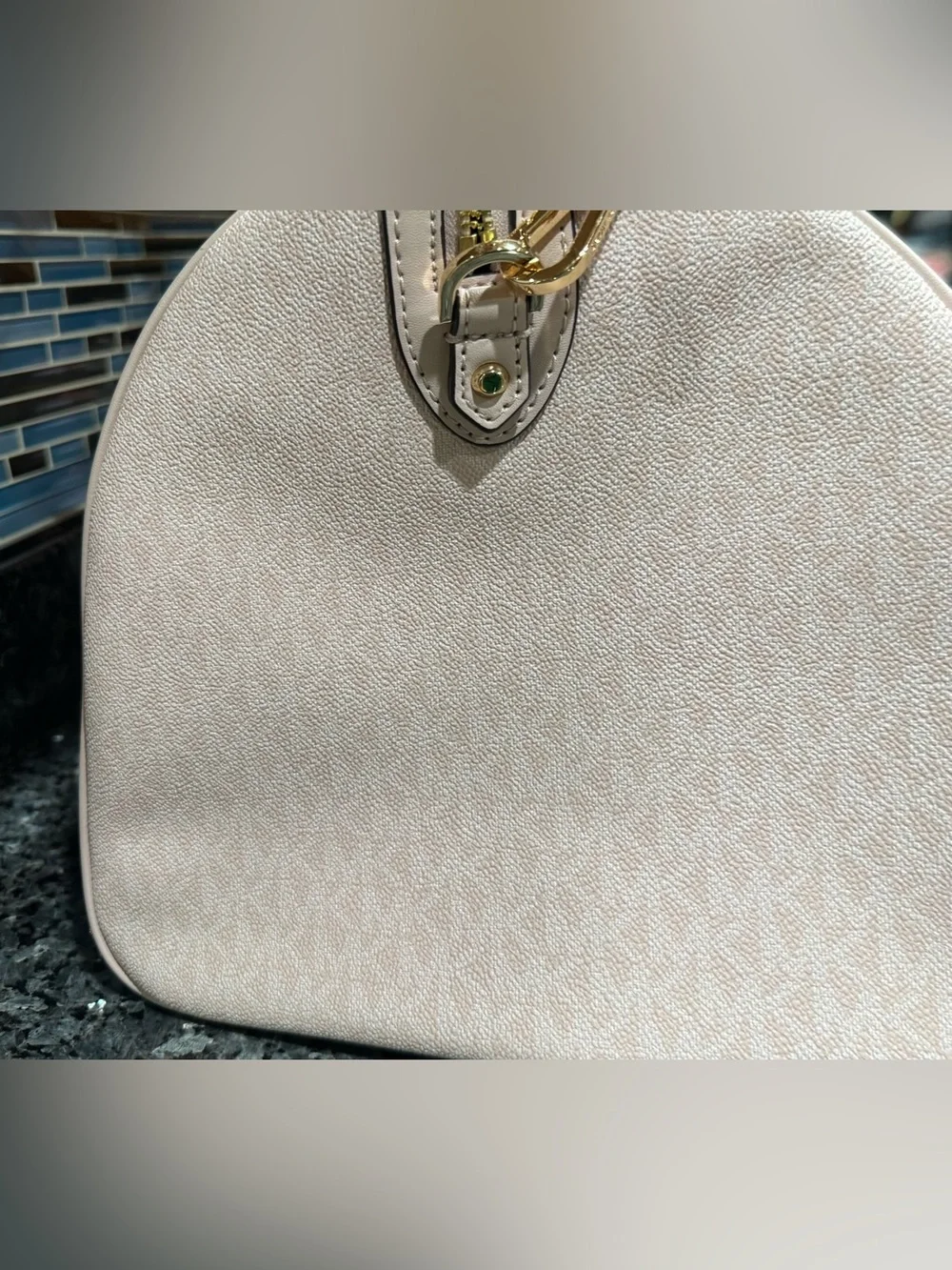 Michael Kors Blush Pink Logo Travel Duffel with Gold Hardware